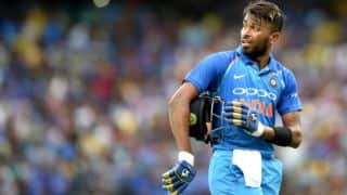 India vs Australia 1st ODI: Hardik Pandya seen donning Mumbai Indians gloves during his innings